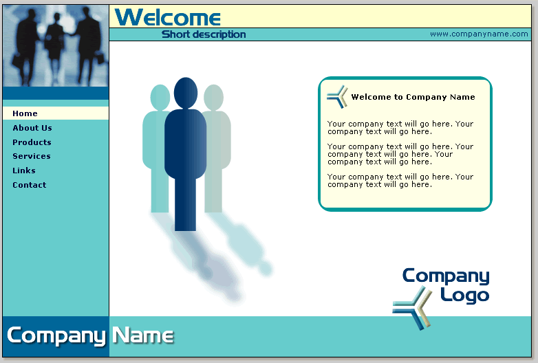 emplate T07 - Aqua/Blue homepage