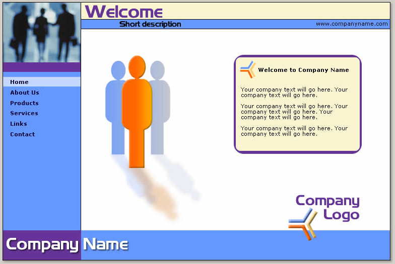 Template T07 Blue/Purple - Home page